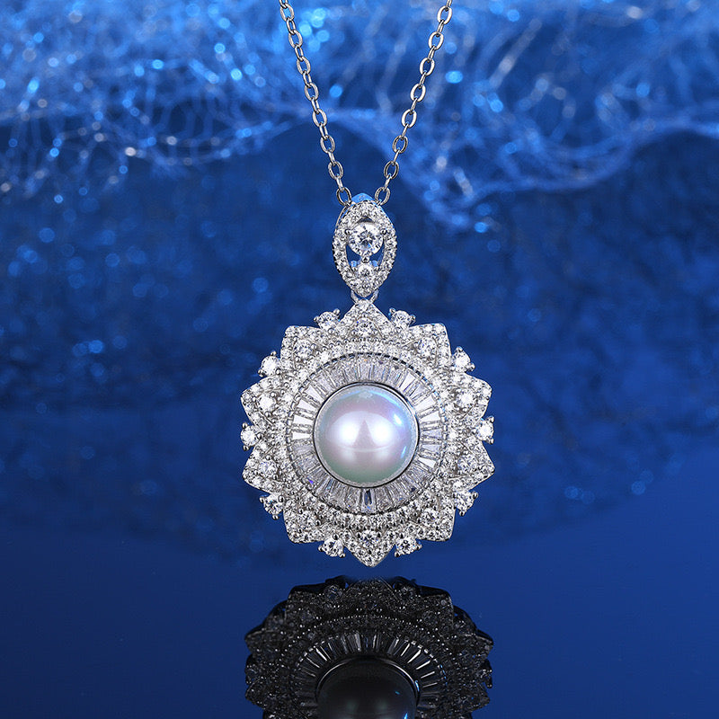 .925 Pearl Radiant Necklace